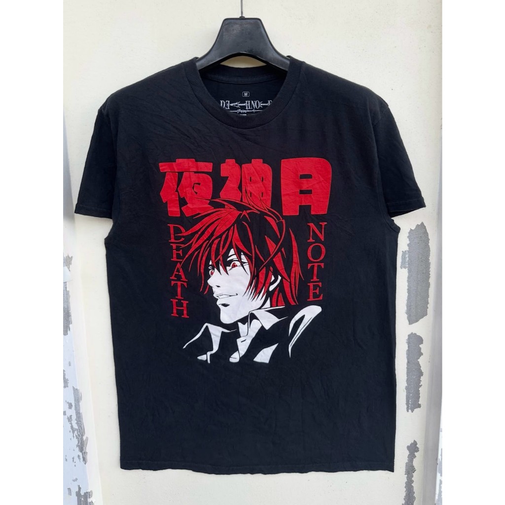 Death Note เสื้อยืดอนิเมะ (สภาพดี)