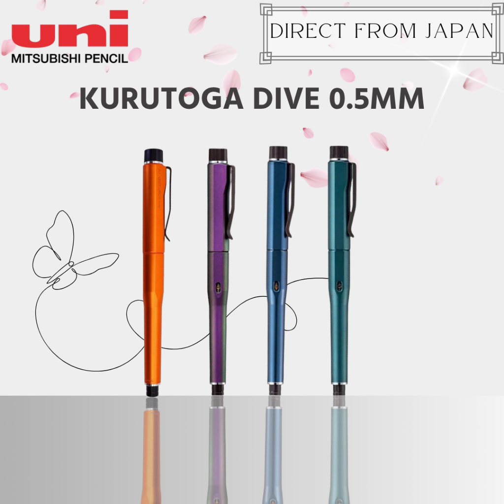 Mitsubishi Pencil KURUTOGA DIVE 0.5mm Auto Lead Mechanical Pencil Made in Japan