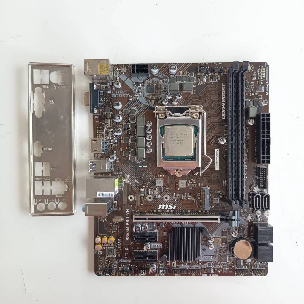 CPU  Core i5  9400F + M/B  MSI  B365M  PRO-VH  (1151 V.2)  ประกัน  2  เดือน