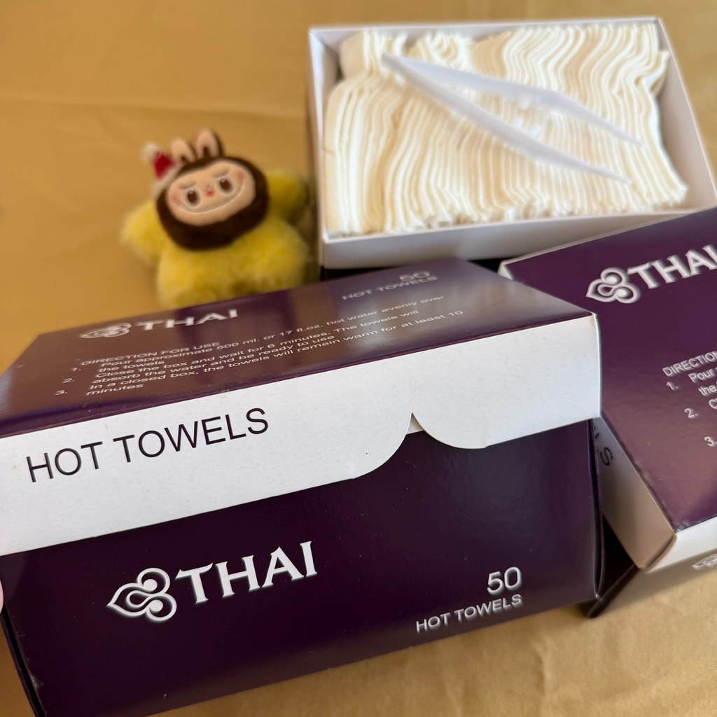 ผ้าร้อน Hot Towels 50 ผืน ชั้น Eco การบินไทย