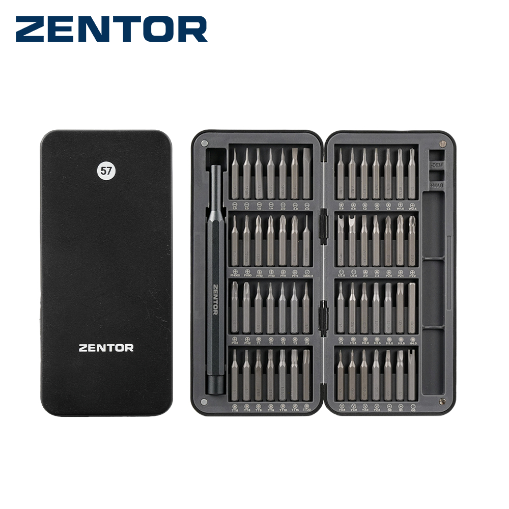 Zentor ชุดไขควงแม่เหล็ก ชุดไขควงพกพา 57in1 สำหรับซ่อมแว่นตา นาฬิกา เหล็กCR-V จับถนัดมือ Screwdriver