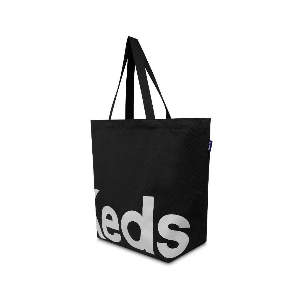 KEDS حقيبة توت كبيرة بسحاب — أسود