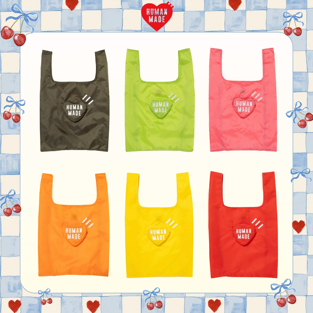 (ของแท้ 100%) Human Made Heart Shopping Bag Large ถุงผ้าหูหิ้ว