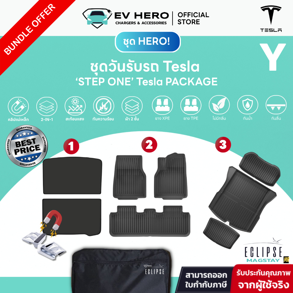 EV HERO ชุดวันรับรถ Tesla Step One Package Model Y