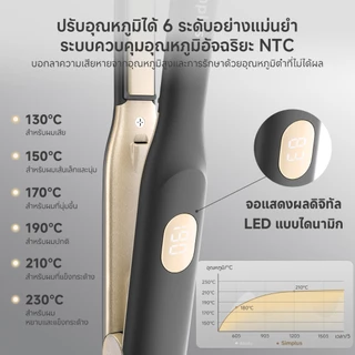 Simplus เครื่องหนีบผมมินิ 13mm แผ่นแคบพิเศษ สำหรับหน้าม้า ยกโคนผม ไอออนลบ 30 ล้าน 150g 25W รุ่น ZFBA012