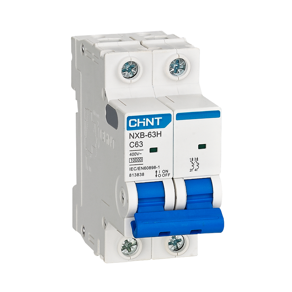 NXB-63H 2P 10kA (Curve C) เซอร์กิตเบรกเกอร์ / ลูกย่อย MCB Miniature Circuit Breaker มินิเอเจอร์ ลูกเ