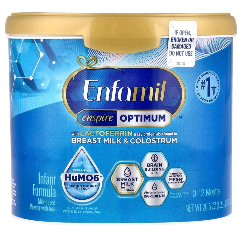 Enfamil, Enspire Optimum, Infant Formula, Milk-Based Powder With Iron, 0-12 Months, 20.5 oz (581 g)