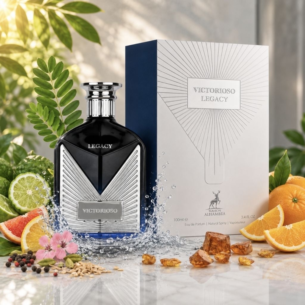 Victorious Legacy โดย MAISON ALHAMBRAคือน้ำหอมโอเดอพาร์ฟูมสำหรับผู้ชาย กลิ่นอะควาติก อโรมาติก