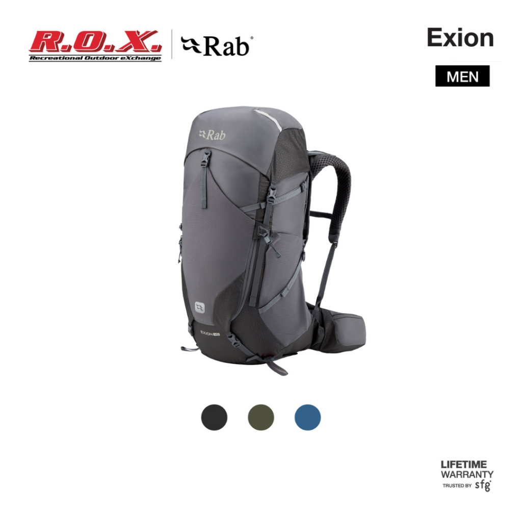 Rab Exion กระเป๋าเป้เดินป่า Trekking Backpack 48L 55L 65L ระบบ V-TRAX™ Adjustable สำหรับ Multi-Day T