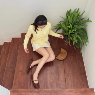 PEPPY Cardigan | เสื้อคลุมไหมพรมแต่งอะไหล่กระดุมทอง คาดิแกน เนื้อผ้านุ่มนิ่ม