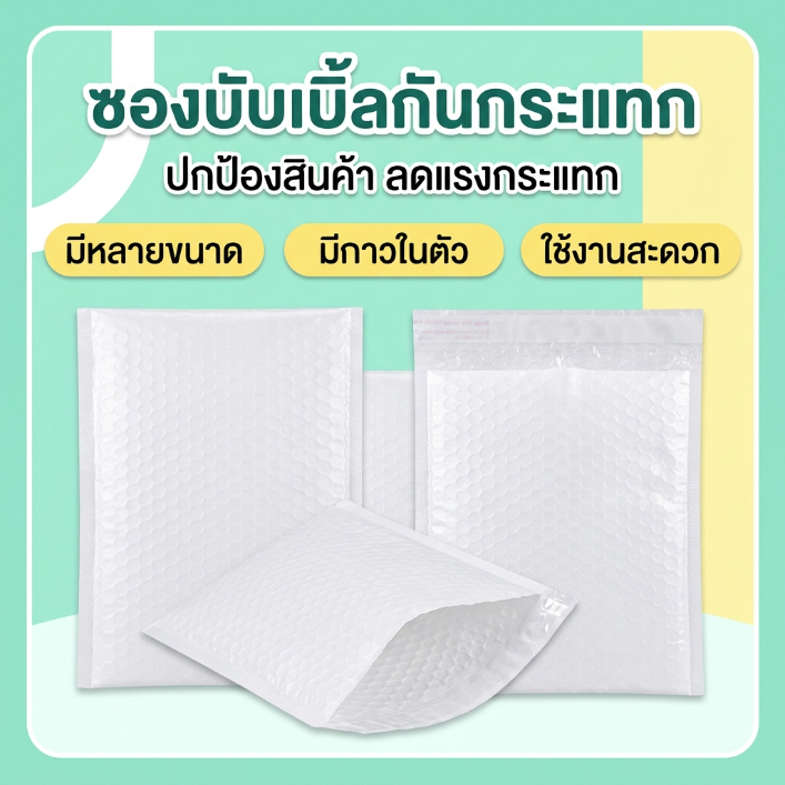 ซองบับเบิ้ลกันกระแทก ถุงบับเบิ้ลหนา แพ็คสินค้าออนไลน์ พร้อมส่ง รับขายส่ง ได้ส่วนลดเมื่อสั่งจำนวนมาก