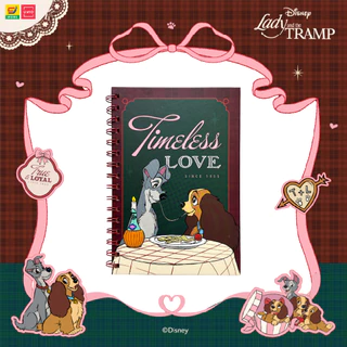 UNO สมุดริมลวด A5 Lady and the Tramp ลิขสิทธิ์แท้
