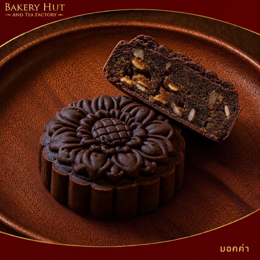 Bakery Hut ขนมไหว้พระจันทร์ มอคค่า ชิ้นเดี่ยว บรรจุถุง ไม่มีกล่อง ขนาดเล็ก และใหญ่ เบเกอรี่ฮัท