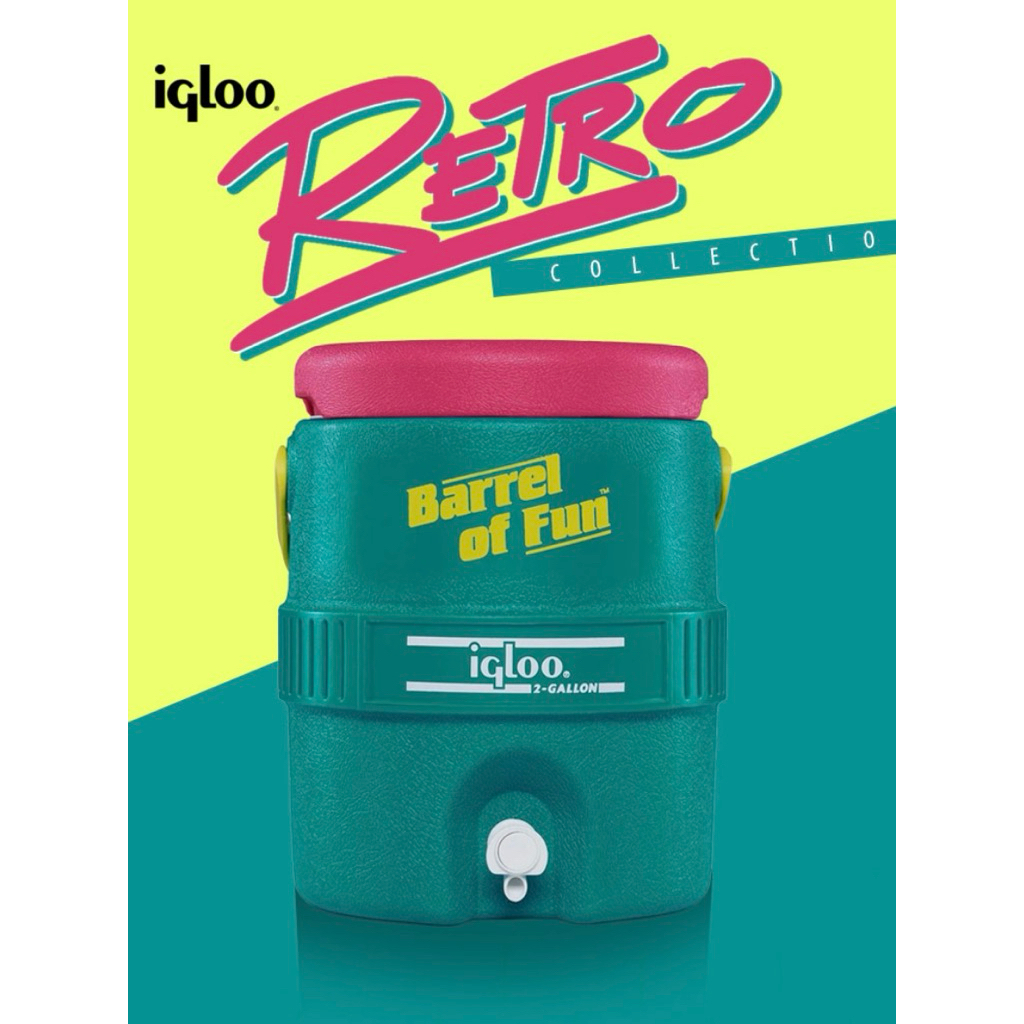 IGLOO Retro Barrel Of Fun Water Jug 7.6 ลิตร ถังน้ำเก็บอุณหภูมิ กระติกน้ำพร้อมก๊อก สำหรับแคมป์ปิ้ง