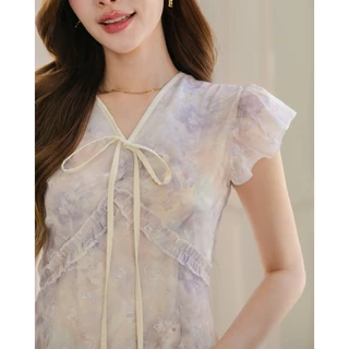 DR0603 LABELLE รุ่น Bebetie Long Dress เดรสยาวละมุน น่ารัก