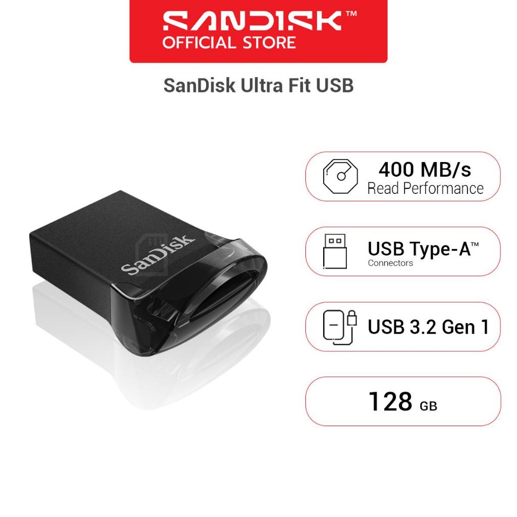 SANDISK ULTRA FIT USB 3.2 Gen1 128GB เร็วขึ้น 15 เท่า (SDCZ430_128G_G46)  แซนดิส แฟลซไดร์ฟ