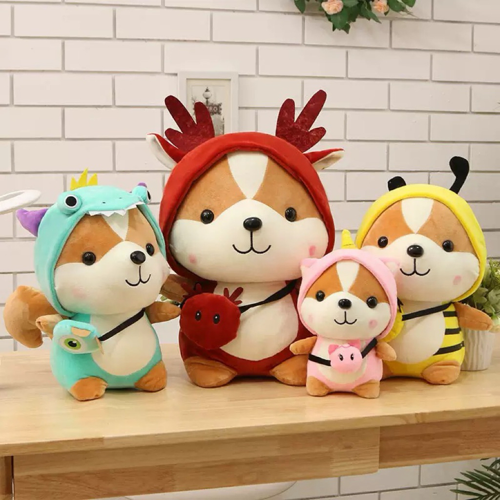 พร้อมส่ง ตุ๊กตาชิบะแฟนซี ตุ๊กตาสุนัขชิบะ นุ่มนิ่ม น่ารัก น่าสะสม มีชุดให้เลือกหลากหลาย