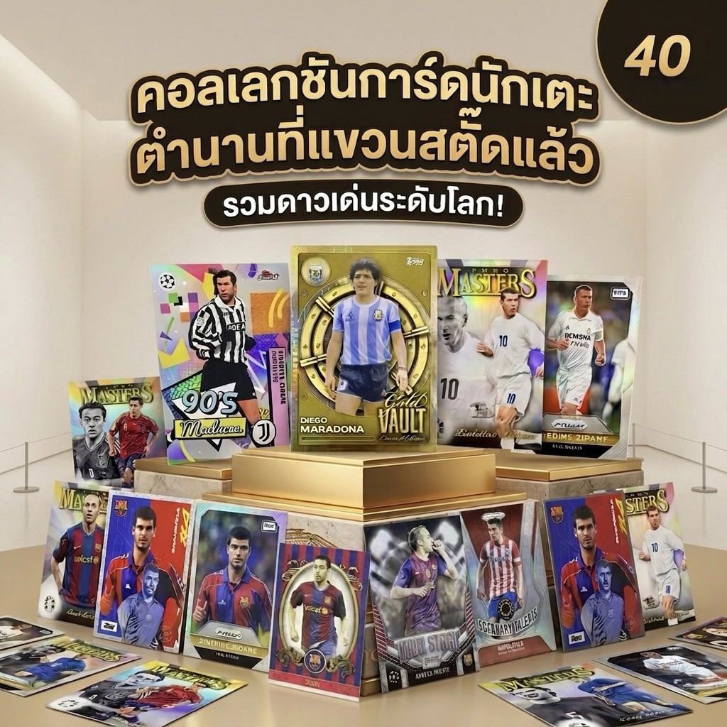 การ์ดฟุตบอลแท้ Legends Set - Maradona, Zidane, Bale, Vidic ตำนาน ลิเวอร์พูล อาเซน่อล แมนยู มาดริด บาเซโลน่า อาเจนติน่า