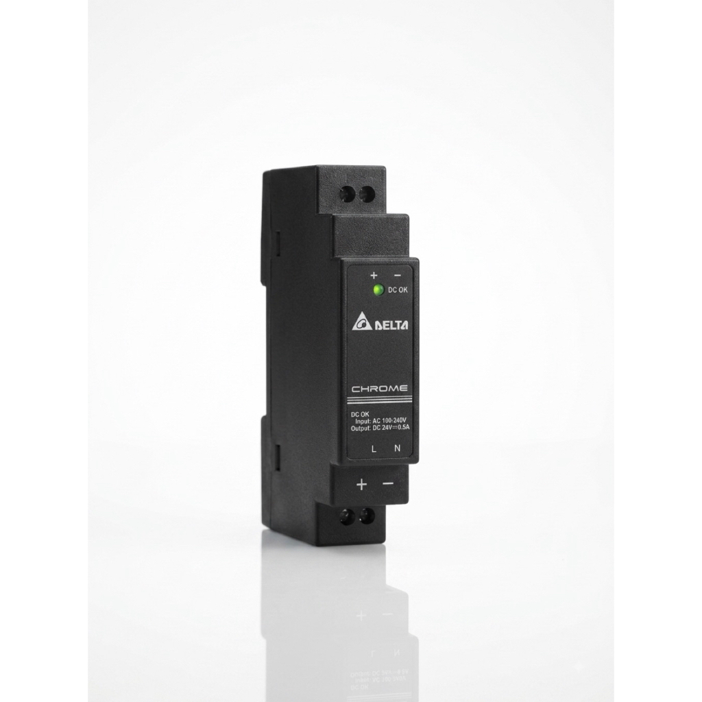 Delta Electronics, Inc.  รุ่น (Model): ⁠DRC-5V10W1A⁠ (ซีรีส์ Chrome DIN Rail)