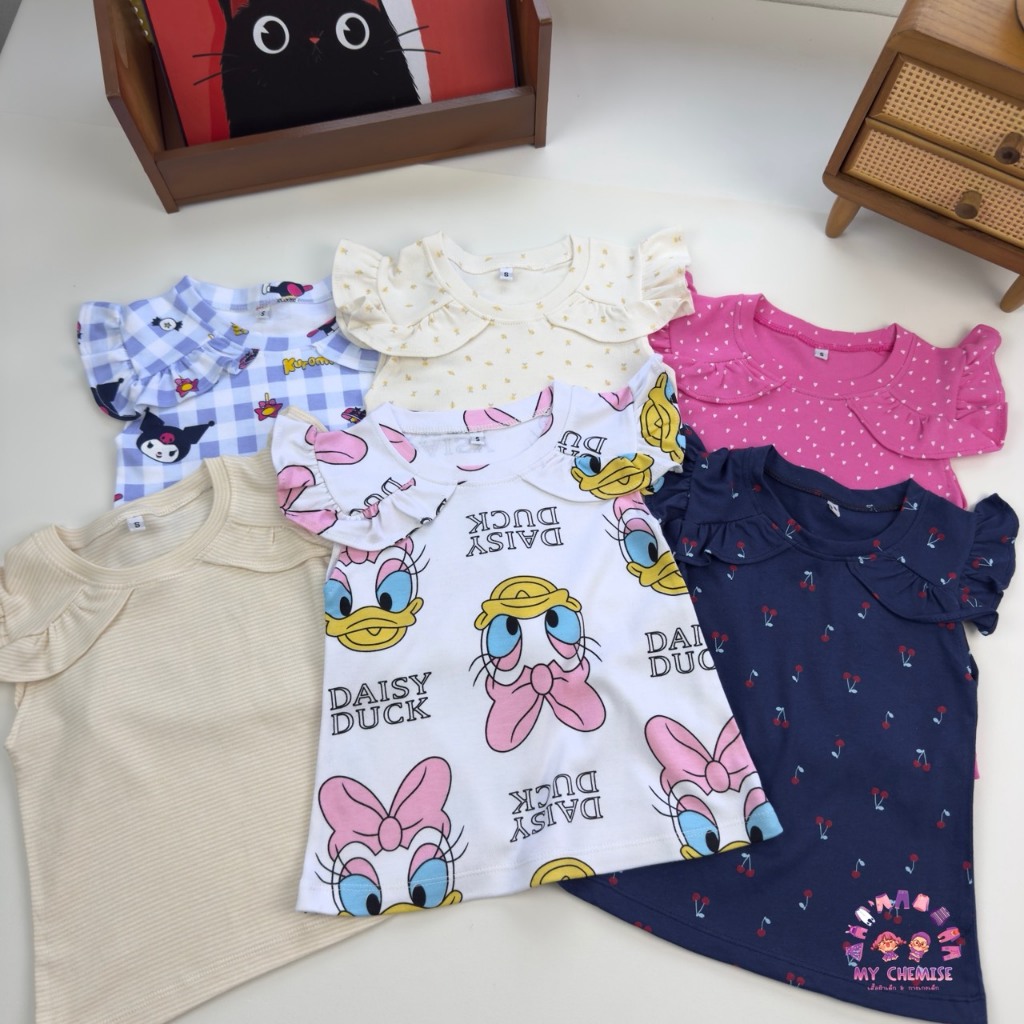เสื้อระบายไหล่ลายน่ารักๆ S-XL พร้อมส่งในไทย#3