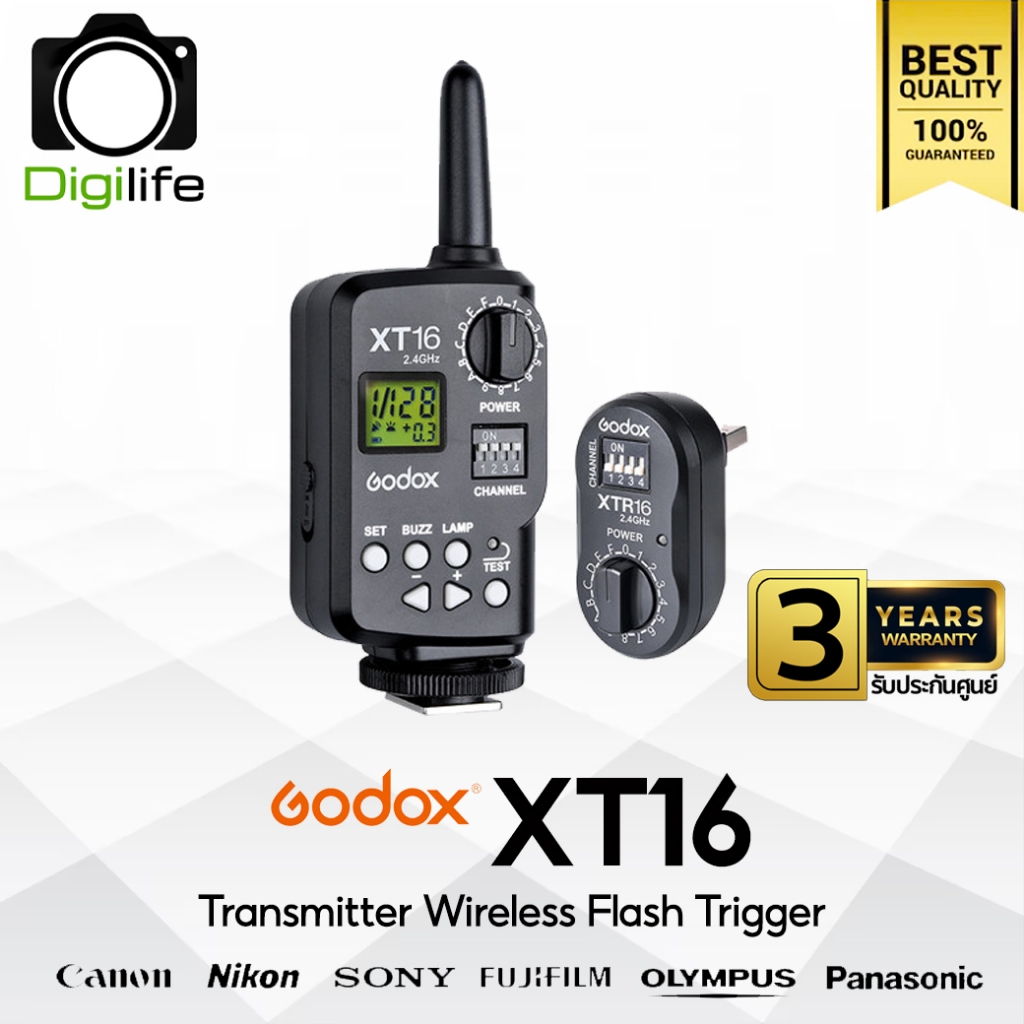 Godox Trigger XT16 ,  Wireless Flash Trigger 2.4 GHz / Digilife CM