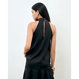 Muse Drape Top (satin) เสื้อซาตินคอถ่วง