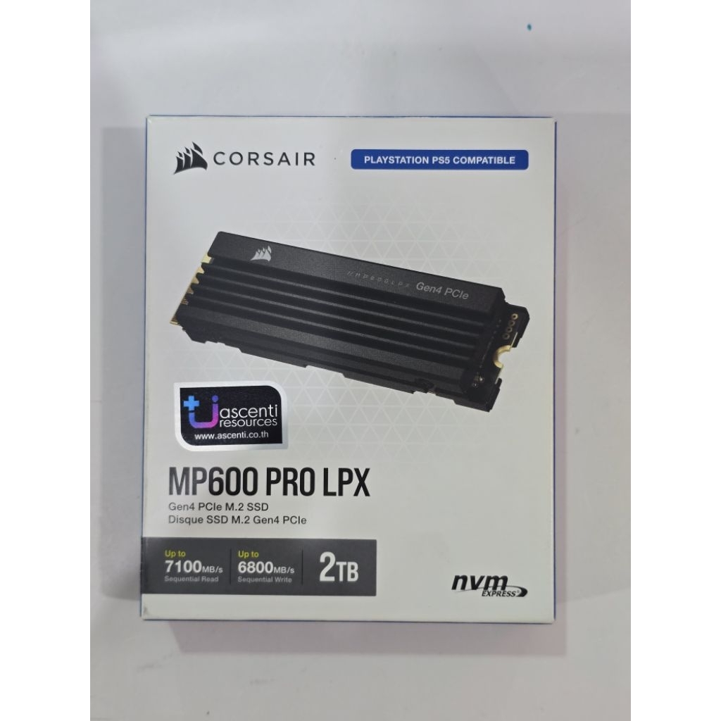 CORSAIR MP600 PRO LPX SSD M.2 NVME GEN4 2 TB มือ2 รองรับ PS5 มีประกัน 9/2027