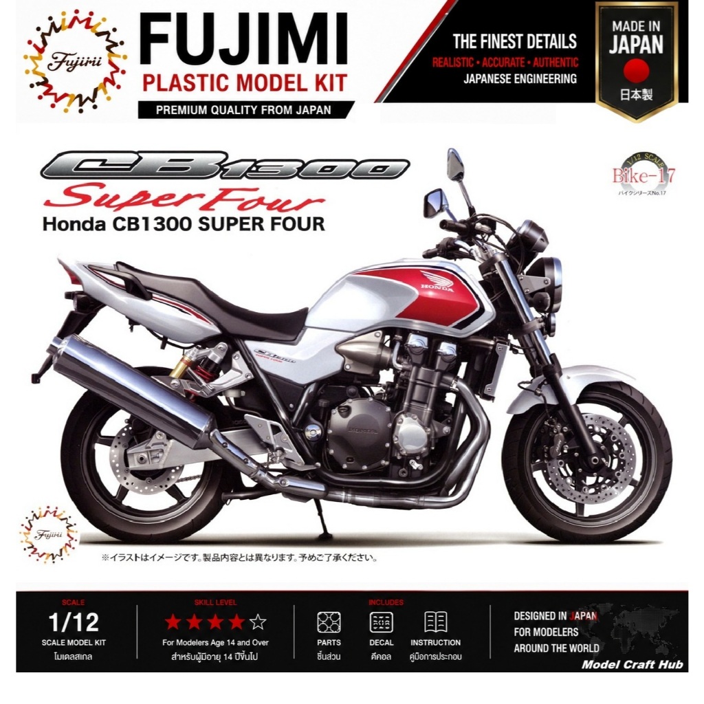 Fujimi Bike-No17 Honda CB1300 Super Four 1/12 โมเดลมอเตอร์ไซค์ Honda CB1300 Big Bike Plastic Model K