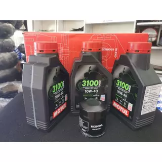 ชุดถ่ายน้ำมันเครื่องMOTUL 3100 GOLD10W-40 3 ลิตร ฟรีกรองHONDA CBR500R CB500X Rebel500 CB650F CBR1000