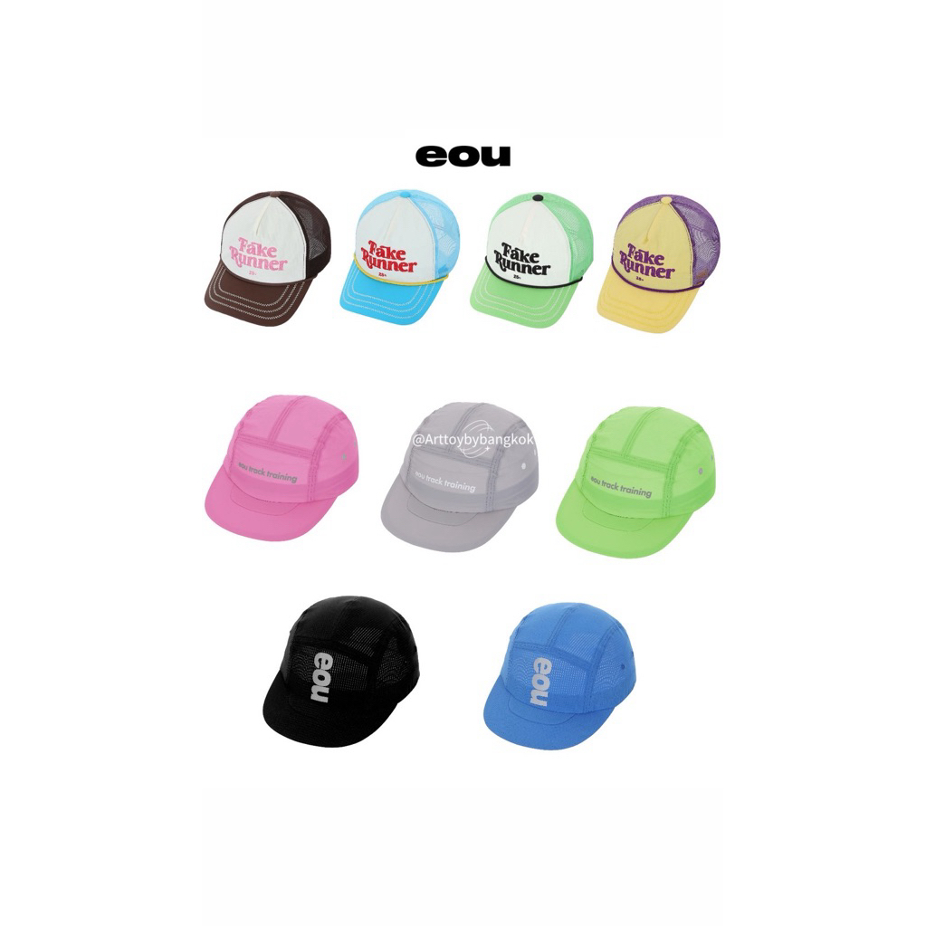 🚛พร้อมส่งจากกทม. หมวกนักวิ่ง eou,Fake runner,ETT CP,EOU GRID CP ของแท้ 100%