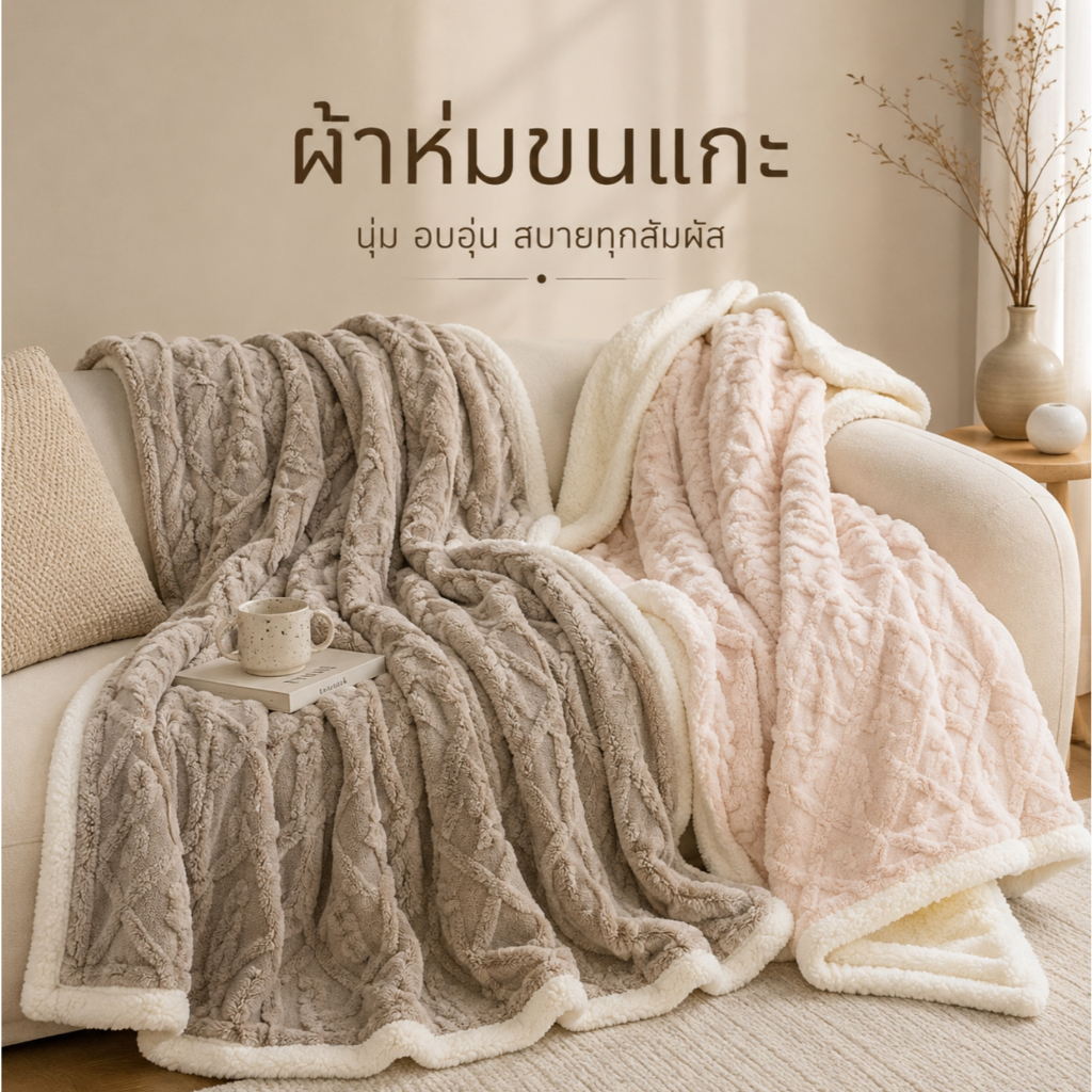 ผ้าห่มขนแกะ ผ้าห่มเด็ก ผ้าห่มขนแกะกำมะหยี่ หนานุ่ม อบอุ่นพิเศษ ขนาด 70x100 ซม. ผ้าห่มทารก ผ้าห่มงีบ ผ้าคลุมโซฟา