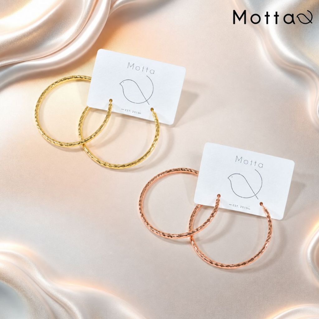 Motta Earring [ต่างหูติดหูชุบทองคำขาว] ที่สายแฟต้องมี