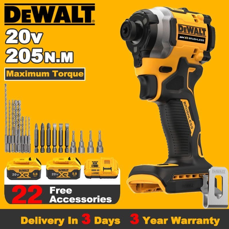 【รับประกัน 5 ปี】Original สว่านกระแทกไร้สาย 20V 205N.M สว่านไร้แปรงถ่าน ไขควงไฟฟ้า เครื่องมือไฟฟ้า