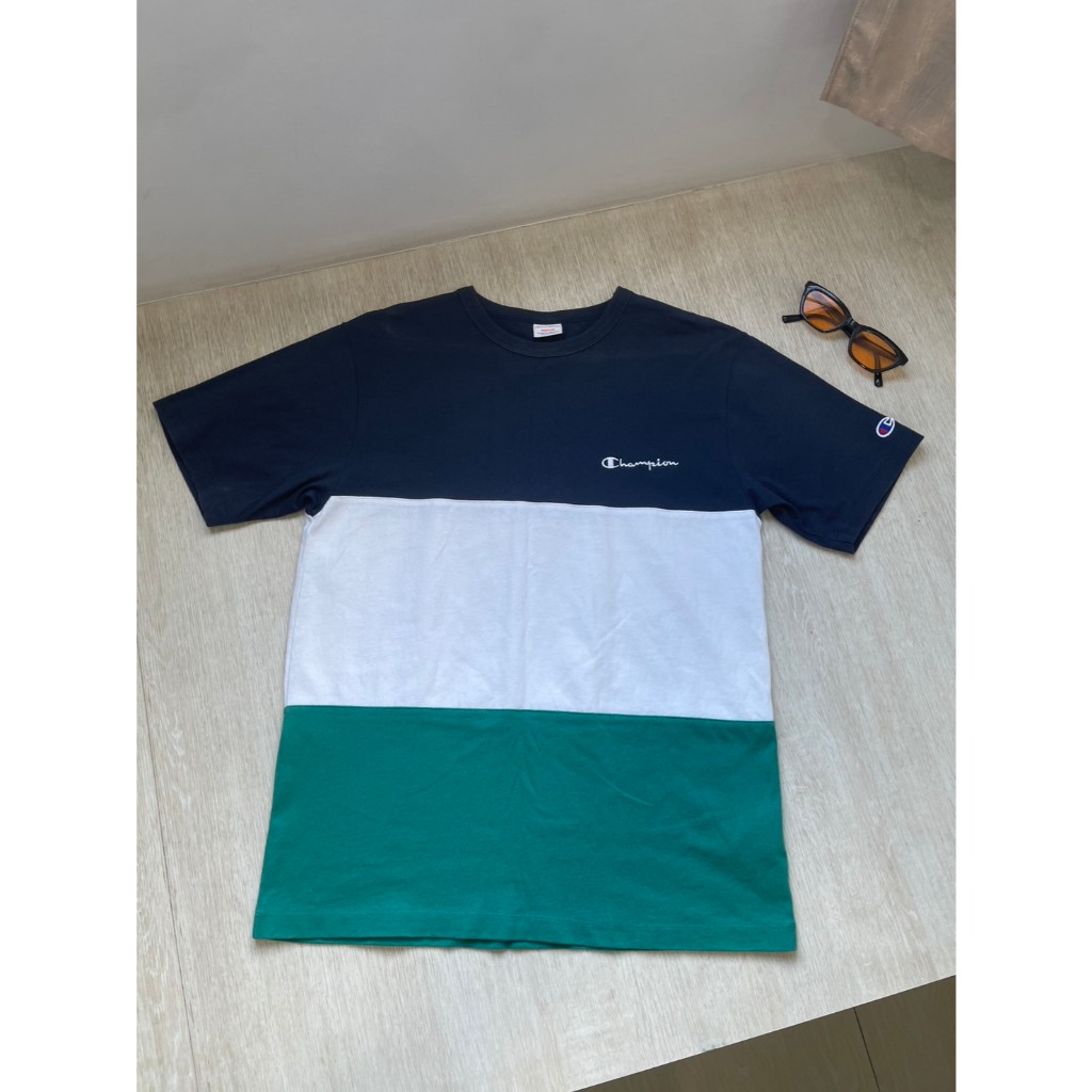 *For men*Used(ส่งต่อ) - Champion(แท้จากShop) คอกลมแขนสั้น 3สีกรมขาวเขียว ไม่มีตำหนิ