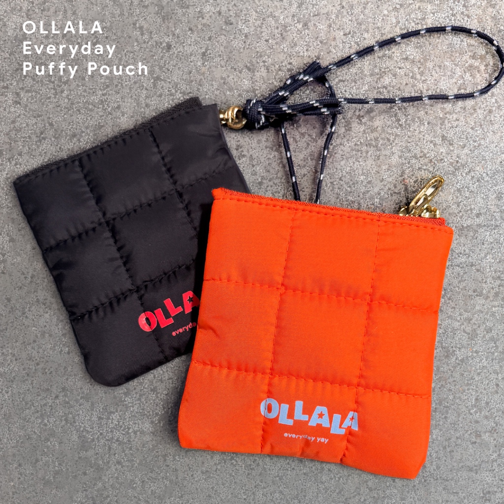 OLLALA Puffy Pouch – Night & Sunlight | กระเป๋าผ้านุ่มกันน้ำ มีสายคล้อง กระเป๋าสตางค์ใส่เงิน กระเป๋าใส่บัตร