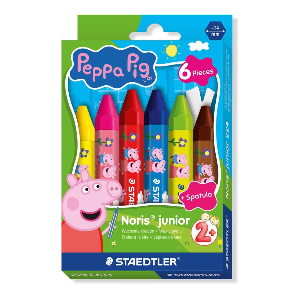 Noris Junior ألوان شمعية Peppa Pig ‏(6 ألوان) — صورة 2