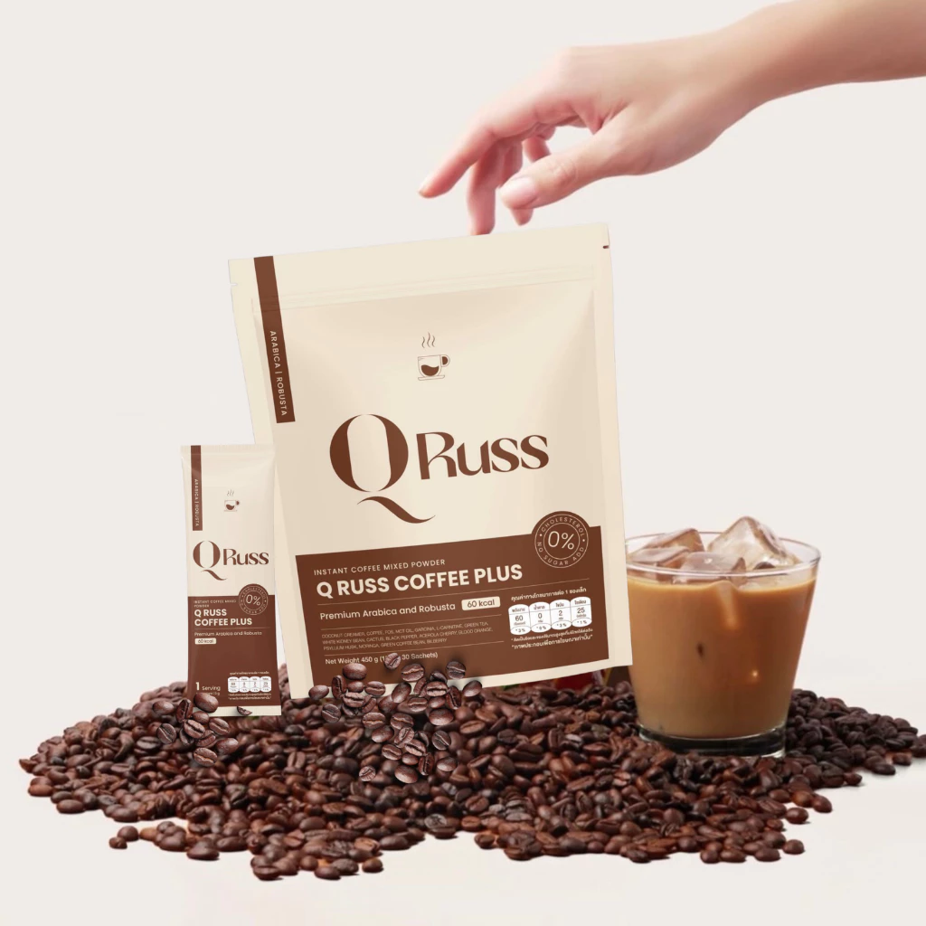 คิวรัสส์คอฟฟี่ กาแฟ Qruss Coffee กาเเฟคุมหิว หุ่นดี อิ่มนาน เผาพลาญไขมัน อร่อย เข้มข้น thumbnail 5
