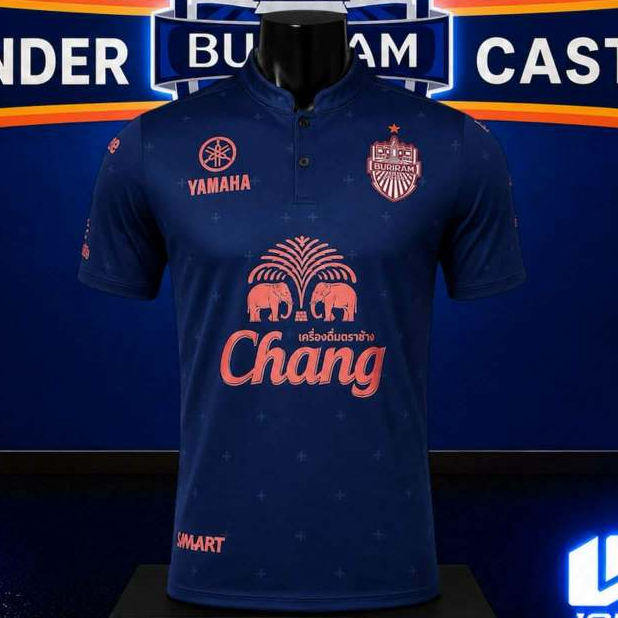 เสื้อบอลสโมสรบุรีรัมย์ยูไนเต็ดรุ่นใหม่ล่าสุดปี 2026 2027( เสื้อ+กางเกง ) FULL option ติดอาร์มครบเนื้อผ้านุ่มนิ่มใส่สบาย