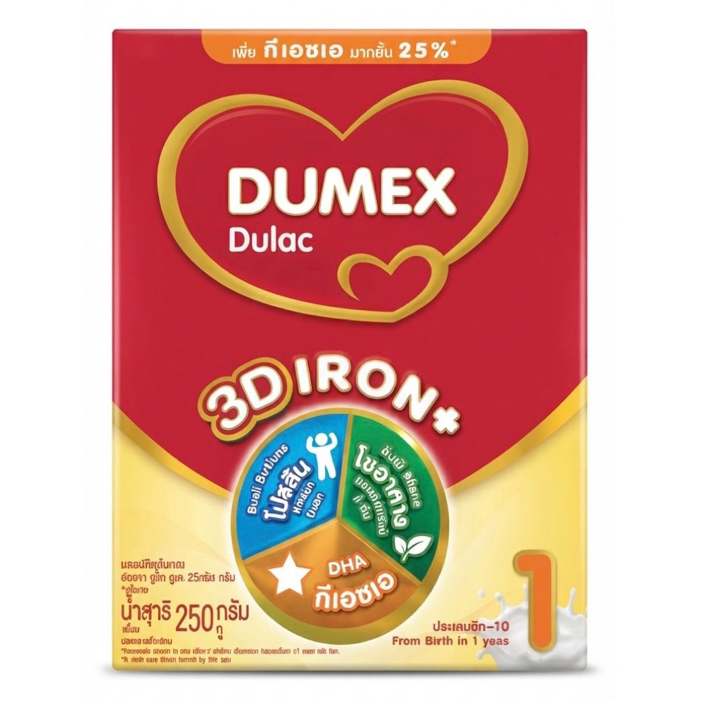 นมผง Dumex สูตร 1 สำหรับทารกแรกเกิด ขนาด 250 กรัม