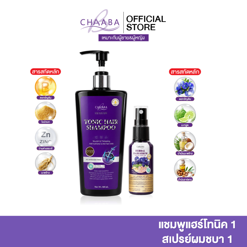 [แชมพูสูตรโทนิค 1ขวด+สเปรย์ผมชบา 1ขวด] แชมพูชบา สเปรย์ผมหอม ผลิตภัณฑ์ดูแลเส้นผม อ่อนโยน ใช้ได้ทุกวัน