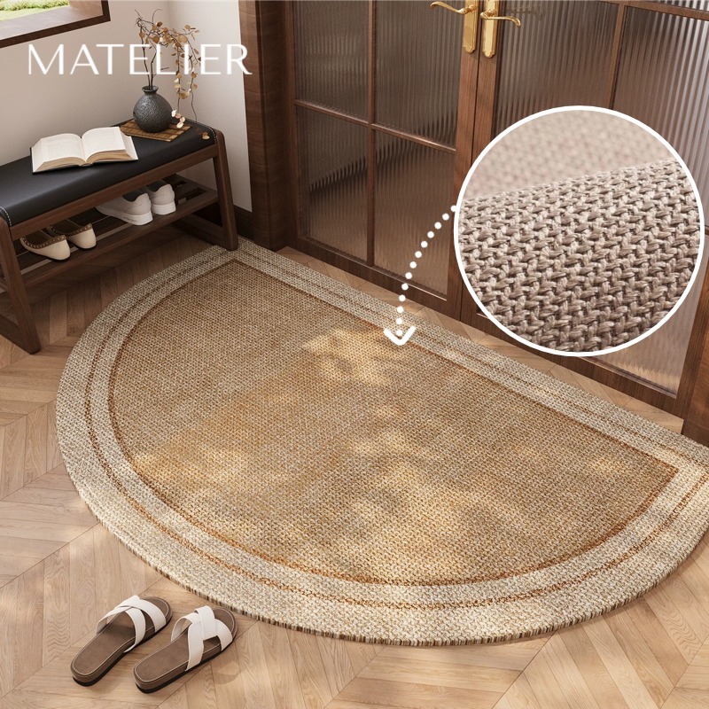 MATELIER พรมครึ่งวงกลม พรมเช็ดเท้า พรมดักฝุ่น ผ้าเข็ดเท้า ดักฝุ่นหน้าบ้าน มินิมอล กันลื่น เช็ดเท้าซับน้ําได้ด