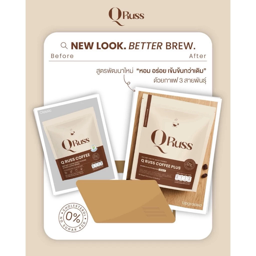 Q Russ Coffee (2 ห่อ) กาแฟหอม อร่อยกลมกล่อม ☕✨ thumbnail 10