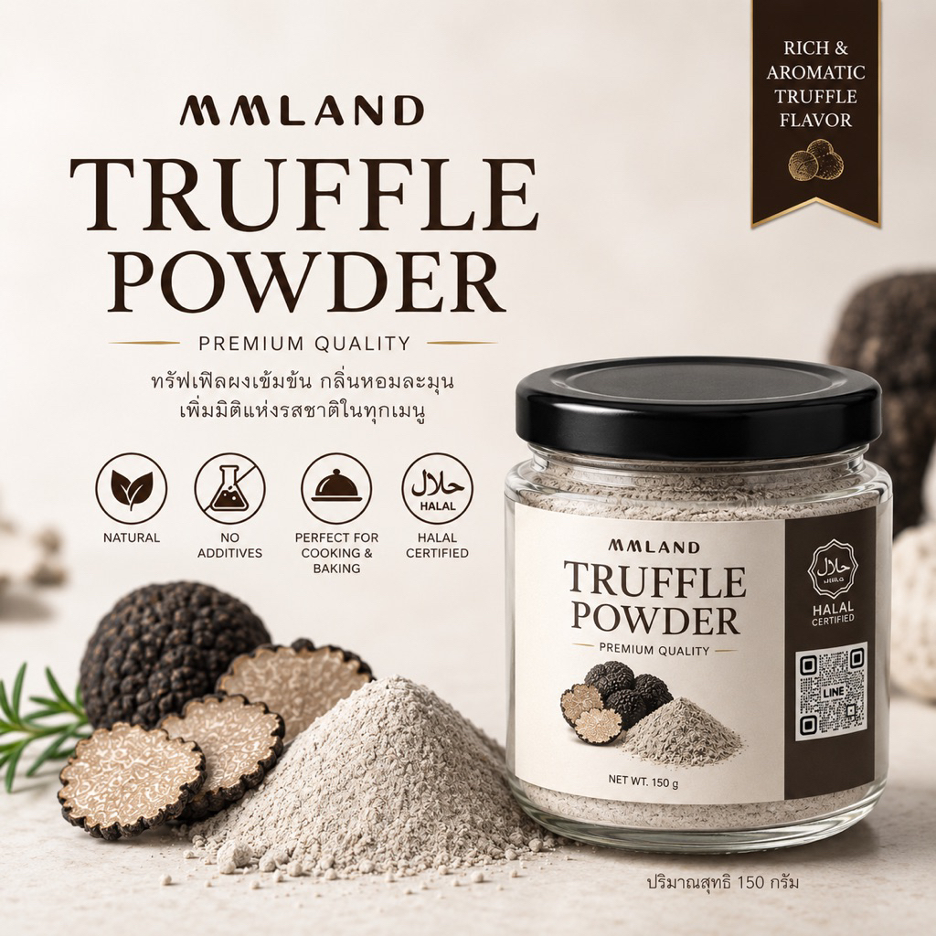 ผงทรัฟเฟิล Truffle powderน้ำหนักสุทธิ150กรัม