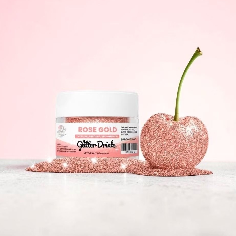 Rose Gold | Edible Glitter for Drinks & Food
