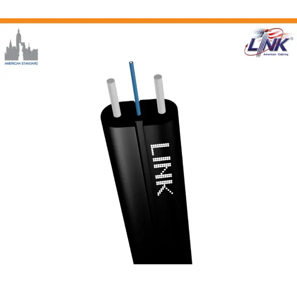 สายไฟเบอร์ออปติก FTTR LINK UFH9222-3 OVAL 2 CORE DISTRIBUTION LSZH 300 ม./กล่อง (DOUBLE-Q)
