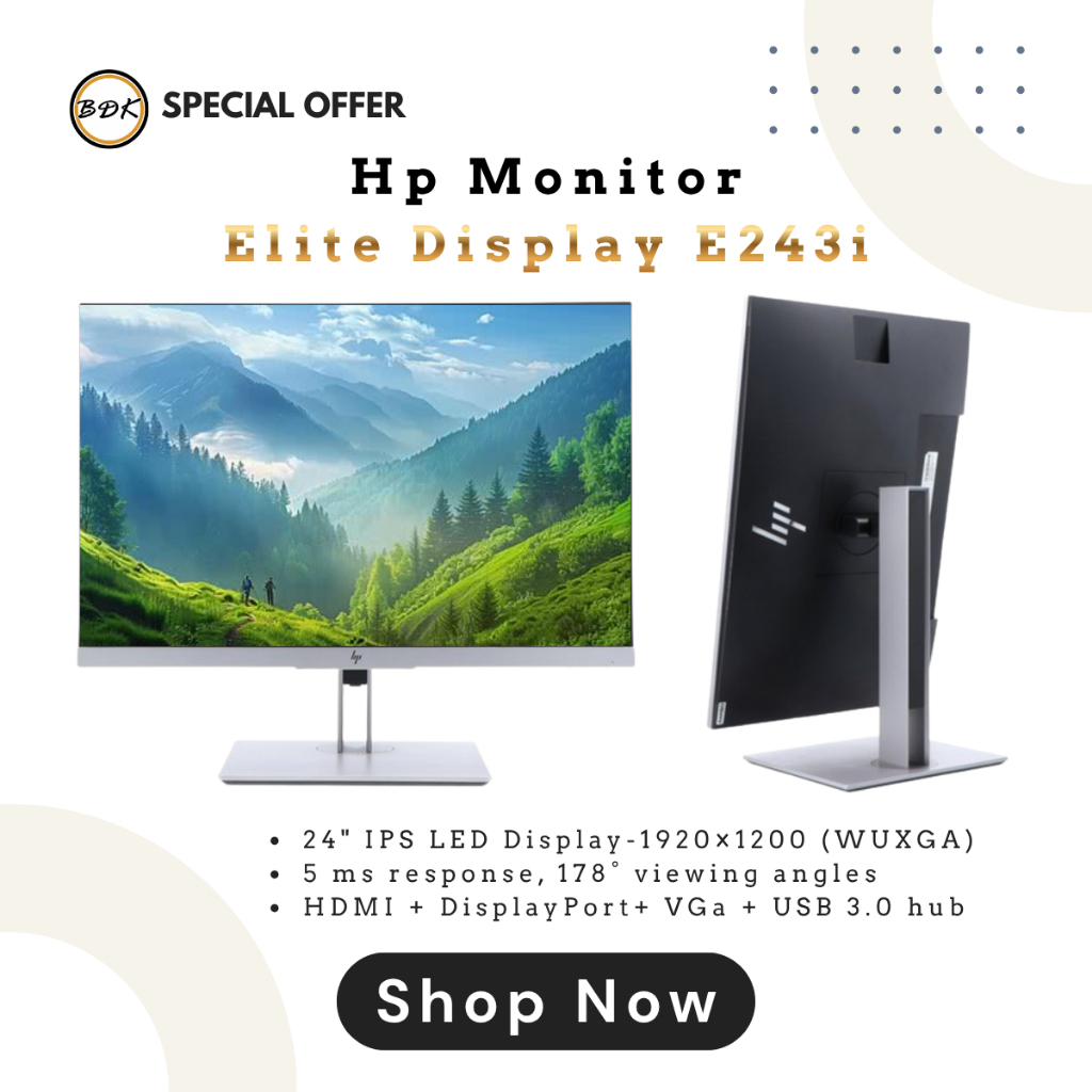 HP E243i - 24-inch IPS Monitor