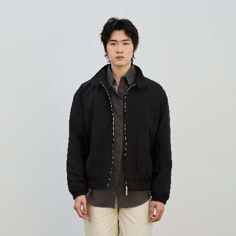 JACKET NYLON เสื้อแจ็คเก็ตแบบมีซิป คอปก ผ้าร่ม