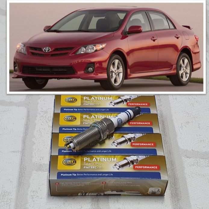 หัวเทียน แพลทตินัม Toyota Corolla Altis  E140 (2008 - 2013) จำนวน 4 หัว ระยะใช้งาน 60000 กม : Hella 