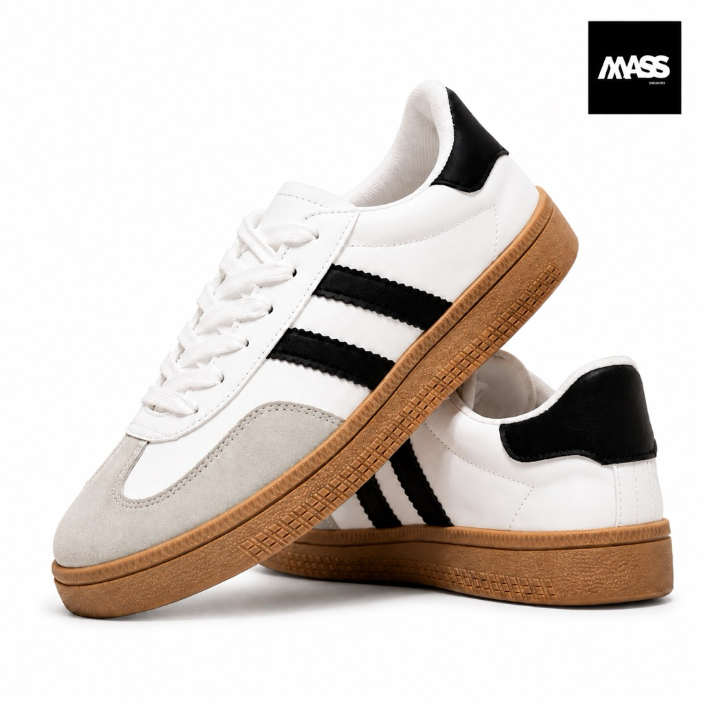 MASS Sneaker *บวกเพิ่ม 1 ไซซ์* รองเท้าผ้าใบ Unisex ไซส์ใหญ่ ผ้าใบแฟชั่น ลำลอง พื้นนุ่ม น้ำหนักเบา [L