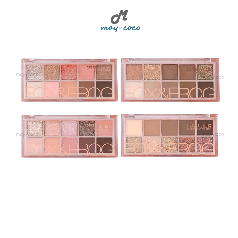 ถูก/แท้/มีไลฟ์ พาเลทท์ Sivanna Colors Fox and Frog Eyeshadow Palette อายแชโดว์ สีชัด ติดทน เนื้อแมตท์ ชิมเมอร์ กลิตเตอร์